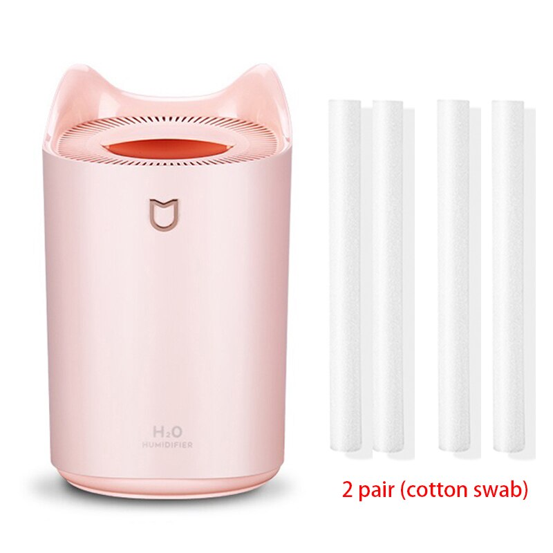 Air Humidifier Double Nozzle 3L Humidifiers Diffuser USB Aroma Diffuser With Coloful LED Light Ultrasonic Aromatherapy Diffuser
