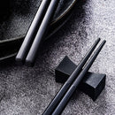 5 Pairs/Set Japanese Style Alloy Chopsticks With Gift Box Non-slip Mildew Proof Sushi Food Chop Sticks Reusable Kitchen Tools