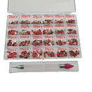 21 Grids Crystals Diamonds Nail Strasssteine ​​Set 3100pcs FlatBack Strasssteine ​​Kit funkelnde Nail Art mit 1 Stift für Dekorationen