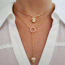 Moda europea joyería de las mujeres fresco animal leopardo jaguar colgante gargantilla Y lariat collar largo para mujer