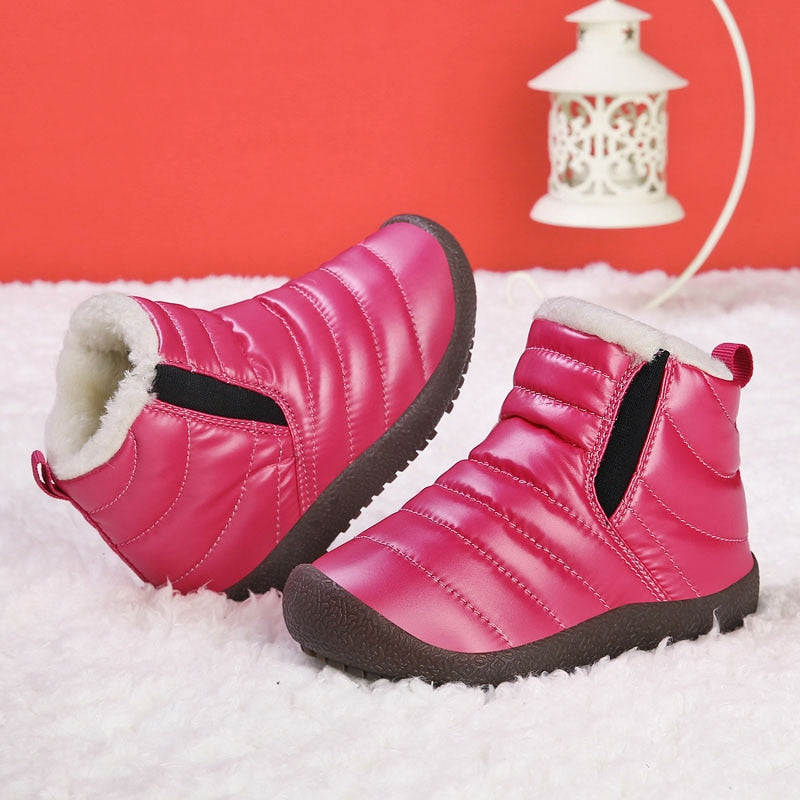 Botas de invierno 2020 para niñas, zapatos de nieve impermeables para niños pequeños, botas para niños y niñas, botas tobilleras para bebés de invierno, Buty