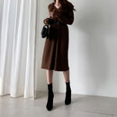 2020 Neue Herbst Pullover Frauen Kleid Winter Langarm Pullover Strickkleider Frauen Lose Maxi Oversize Stricken Robe Vestido