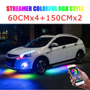 Niscarda 4 STÜCKE 12 V IP65 App-Steuerung RGB-LED-Streifen unter dem Auto 60 90 120 cm Röhren-Unterflur-Unterbodensystem Neonlicht