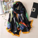 2022 180 * 90 cm Frauen Schal Sommer Seidenschal Dame Wrap Weiche weibliche Europa Designer Strand Bandana Foulard Schalldämpfer Mädchen Pareo