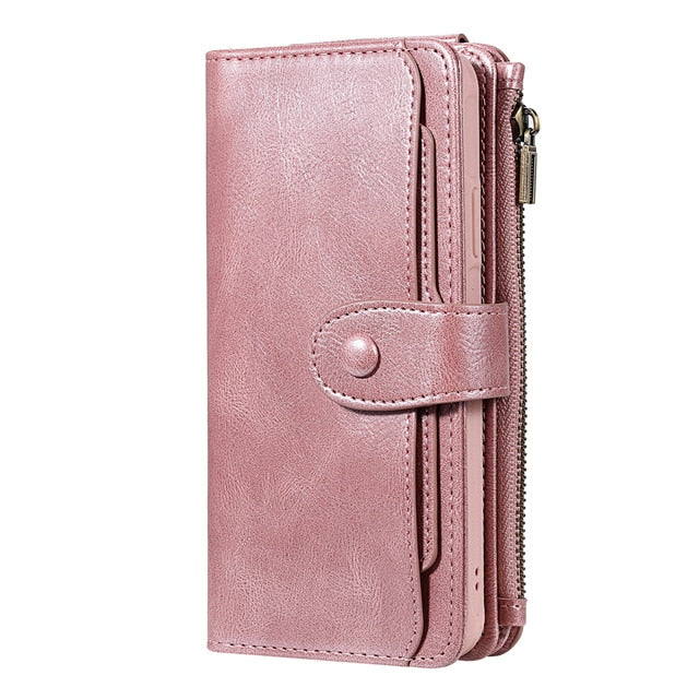 Luxury Leather Flip Case For iPhone 13 12 Mini 11 Pro XS Max XR X 7 8 6 6s Plus SE 2020 2022 Wallet Card Holder Phone Cover