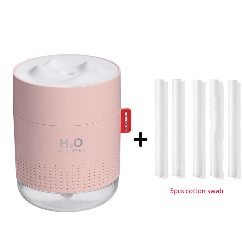 White Snow Mountain Humidifier 500ML Ultrasonic USB Aroma Air Diffuser Soothing Light Aromatherapy Humidificador Home Difusor