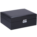 Casegrace, gran oferta, caja grande de almacenamiento de joyas de terciopelo, organizador de cuero PU, collar, anillo, pendiente, caja de joyería, ataúd de embalaje