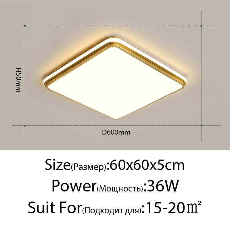 Runde / quadratische LED-Kronleuchter-Beleuchtung für Schlafzimmer Wohnzimmer Neue Leuchte Glanz Avize LED-Deckenleuchter für Familie