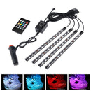Niscarda LED Car Foot Light Lámpara ambiental con control remoto Múltiples modos Luces decorativas interiores automotrices
