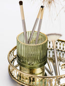 Nordic Home Schminktisch Dekoration Make-up Aufbewahrungsbox Organizer Kosmetikbehälter Glas Stifthalter Caja De Cosmeticos