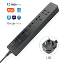 WIFI Smart Power Strip Universal Funktioniert mit Alexa Googlehome Multi Plug Four Takes 6AC Socket 4 USB Voice Control UK/EU/US/AU