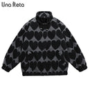 Una Reta M-XXL Winter Herren Mantel Neue Lässige Lammwolle Parka Mantel Streetwear Lose Herren Kleidung Korn Fleece Herren Jacke Mantel
