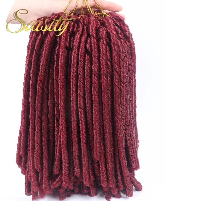 Saisity 14'' faux locs Häkelhaar weiche und leichte Dreadlocks Häkelzöpfe synthetische Häkelhaarverlängerungen 15 Strähnen/Packung