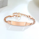 Vnox Anti-Allergie-Edelstahlarmbänder für Baby Babi, personalisierbar, Name, Geburts-ID, Bar, personalisierbar, Mädchen, Jungen, Kind, einzigartiges Geschenk