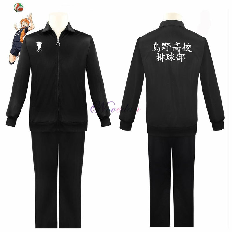 Haikyuu Cosplay chaqueta Anime voleibol ropa deportiva Karasuno Nekoma Aoba Johsai Fukurodani Inarizaki disfraz de uniforme de escuela secundaria