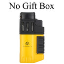 Kunststoff-Feuerzeuge Winddichtes Jet-Zigarrenfeuerzeug Butan Nachfüllen Zigarettenanzünder Feuerzeug für Zigarrenrauchwerkzeug Zubehör