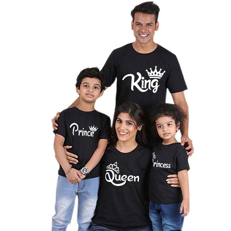 Ropa a juego para la familia, camiseta de algodón para padre, madre, hija, hijo, rey, reina, hombres, mujeres, camiseta Groot de talla grande, camiseta de verano