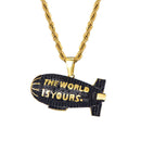 Black Airship Pendant Necklace New Arrival Bling Cubic Zirconia Hip Hop Jewelry For Men Women Gifts