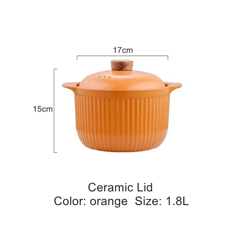 Luxury Soup Pot Crock Pot Casserole Ceramic Saucepan Soup EarthenPot High Temperature Resistant Cooking Pan Pot for Gas Stove