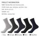 Hohe Qualität 10 Paar / Los Herren Bambusfaser Socken Lange Kompressionssocken Herren Schwarz Business Casual Männliche Socke Große Größe 38-45