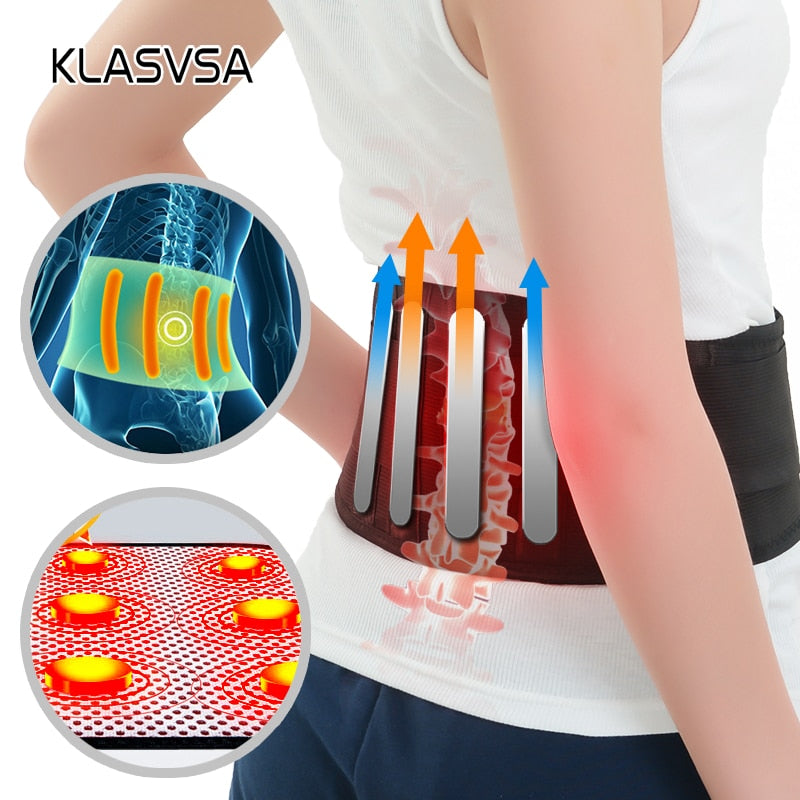 1piece Self-heating With 4 Plate Magnetic Tourmaline Belt For The Back With Waist Ceinture Tourmaline Support Brace Massager