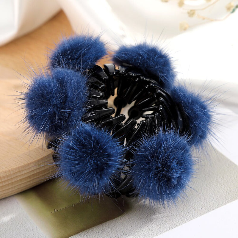 Fashion Women Bun Crystal Hair Claw Horsetail Buckle Hair Clip Bird Nest Expanding Hair Accessories Female Ponytail Headwear