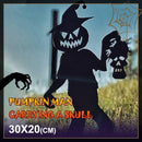 Zezzo® Halloween, süße Geister-Zombies-Metallkunst, stehende Silhouette für Garten, Hof, Haufen, Außenskulptur, kleiner Teufel, Heimdekoration