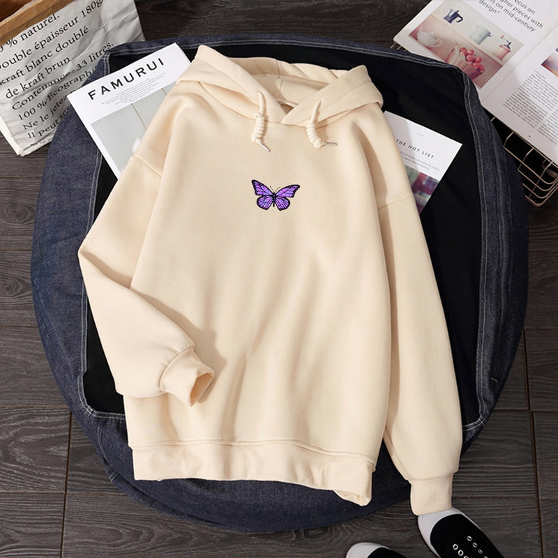 Sudaderas con capucha de mariposa para mujer