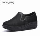 Frühling Damen Swing Schuhe Mesh Frau Loafer Flache Plattformen Damenschuh Lässige Keile Damenschuhe Höhe Erhöhende Schuhe