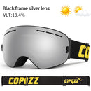 COPOZZ Marke Professionelle Skibrille Doppelschichten Objektiv Anti-Fog UV400 Große Skibrille Skifahren Snowboard Männer Frauen Schneebrille