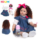 Neues Design Dichte Locken als Prinzessin Reborn Babypuppen Lebensechte 60 CM Kleinkind Bebe Puppen Spielzeug Kinder Cosplay Playmate Geburtstagsgeschenk