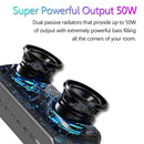 XDOBO X7 50W Altavoz compatible con Bluetooth BT5.0 Reproductor de audio portátil IPX5 Caja de sonido impermeable Subwoofer Boombox Tarjeta TF AUX