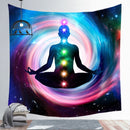 Estatua de Buda indio meditación 7 Chakra tapiz colgante de pared Mandala tapices tela de pared alfombra de Yoga psicodélica decoración Bohemia