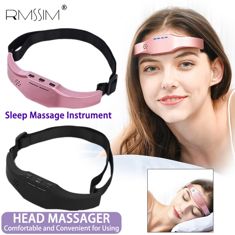 EMS Head Massager Forehead Brain Relaxation Low Frequency Pulse Improve Sleep Health Stress Relief Brain Massager Stimulator