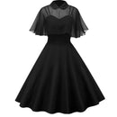 Kleid Damen 2021 Elegant Vintage Gothic Spaghettiträger Kleid + Uhr Zweiteiler Sommer Party Kleider Hohe Taille Vestidos