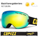 COPOZZ Marke Professionelle Skibrille Doppelschichten Objektiv Anti-Fog UV400 Große Skibrille Skifahren Snowboard Männer Frauen Schneebrille