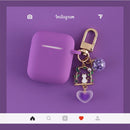 Süße koreanische Perle Silikonhülle für Apple Airpods 1 2 Hülle Zubehör kabellose Kopfhörer Schutzhülle Cherry Dog Schlüsselanhänger