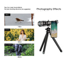 APEXEL 60X Handy-Monokular-Teleskopobjektiv, astronomisches Zoomobjektiv, ausziehbares Stativ für iPhone, Samsung, alle Smartphones