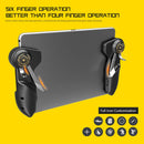Sechs Finger Mobile PUBG Controller für iPad Tablet Game Joystick Trigger L1R1 Shoot Fire Aim Button Gamepad Grip für Call of Duty