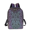 Neue Frauen Rucksack Geometrische Falttasche Kleine Studenten Schultaschen Für Mädchen Im Teenageralter Leuchtende Rucksäcke Hologramm Täglicher Rucksack