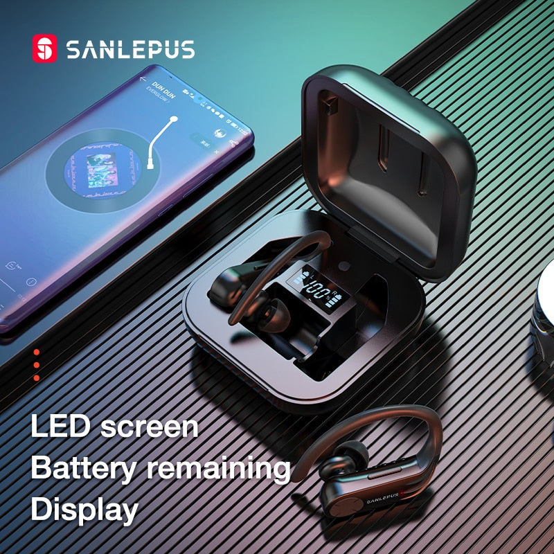 SANLEPUS B1 Led Display Bluetooth Kopfhörer Drahtlose Kopfhörer TWS Stereo Ohrhörer Sport Gaming Headset Für Xiaomi Huawei iPhone