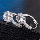 YANHUI Mode Runde 2.0ct Lab Diamant Zirkon Tropfen Ohrringe Für Frauen Großhandel Schmuck S925 Silber Farbe Ohrringe EH75