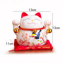 5 Zoll Maneki Neko Glückskatze Ornament Keramik Glückskatze Statue Home Dekoratives Geschenk Feng Shui winkendes Katzensparschwein
