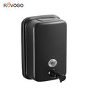 ROVOGO 500/800/1000ml Schwarz/Spiegel Seifenspender Wandmontierter Badezimmerspender aus Edelstahl für Home Hotel