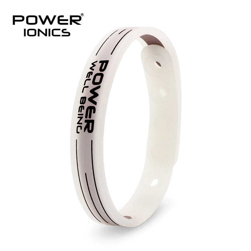 Power Ionics bio health benifits ion balance power therapy silicone sports choker tourmaline germanium wristband bracelet