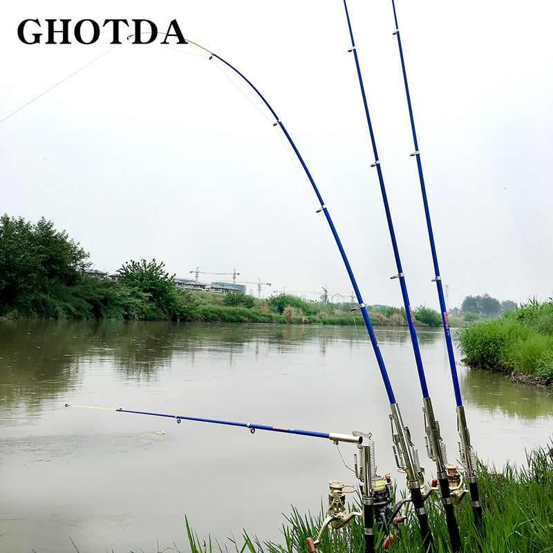 GHOTDA New Foldable Automatic Double Spring Angle Angelrute Tackle Bracket Anti-Rost Stahl Fishing Bracket Rod Holder Fish Ta
