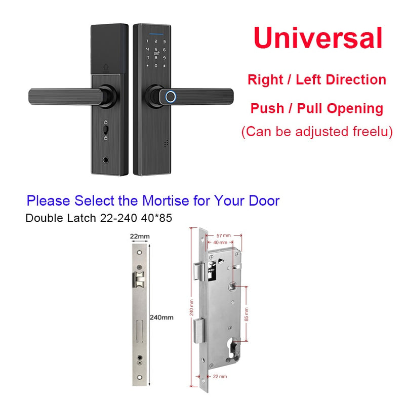 YOHEEN Wifi Electronic Smart Door Lock With Tuya App, Security Biometric Fingerprint Lock Password RFID Card