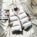 2022 Winter Baumwolle Daunenweste Frauen Lose Weste Bodywarm Jacke Baumwolle Gefütterte Jacke Ärmellose Weibliche Winter Weste