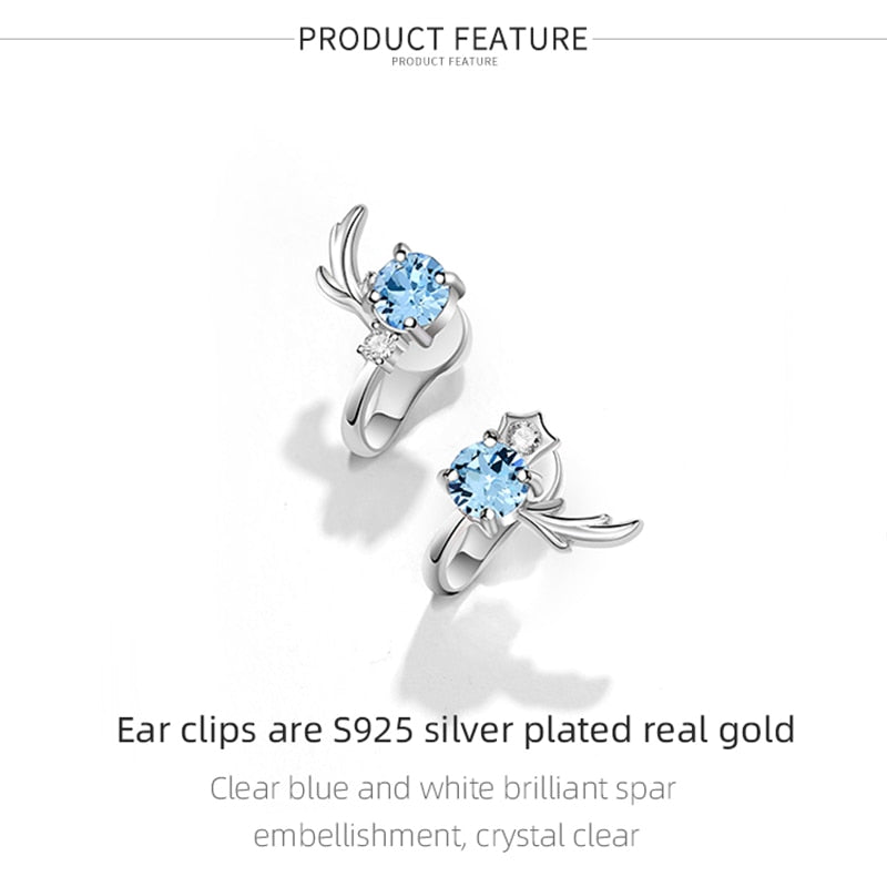 Pendientes Thaya de plata de ley 925 sólida para chicas coreanas, pendientes de Clip para mujeres, regalo de compromiso, joyería fina