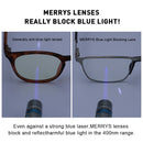 MERRYS DESIGN Männer Anti Blue Ray Light Blocking Brille UV400 Brille für Computer Titanlegierung Brille S2170FLG